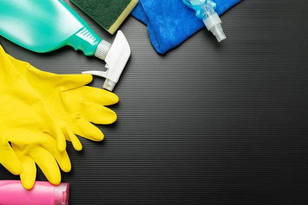 Limpeza Conjunto Para Housecare Limpeza Para Epidemia Coronavírus Covid Vista — Fotografia de Stock