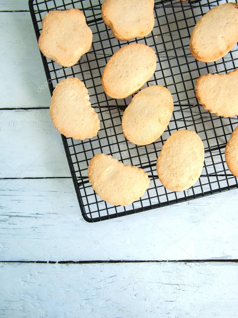 A group of butter shortbread cookies 