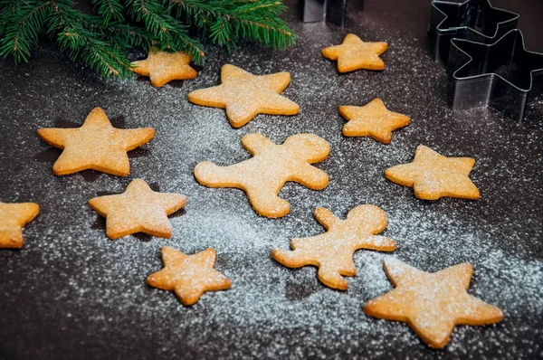 Biscoitos de gengibre de Natal — Fotografia de Stock