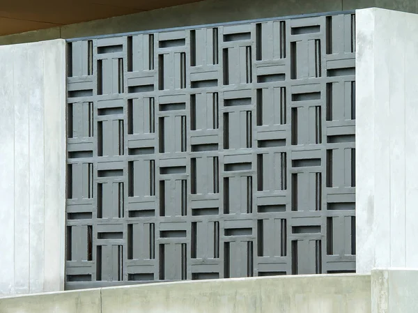 The form of a concrete wall.
