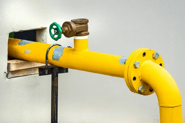 Yellow water valve. — Stock Photo, Image