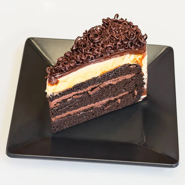 Çikolata layer cake. — Stok fotoğraf