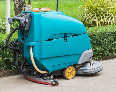 Zemin temizleme makinesi.