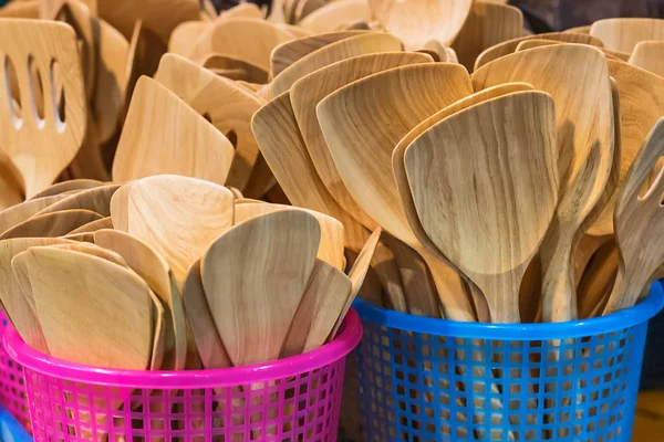 Chiudi spatola di legno . — Foto Stock