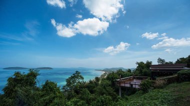 Pak Nam Chumphon. Chumphon ilindeki Khao (Hill) Matsee Bakış Açısı.