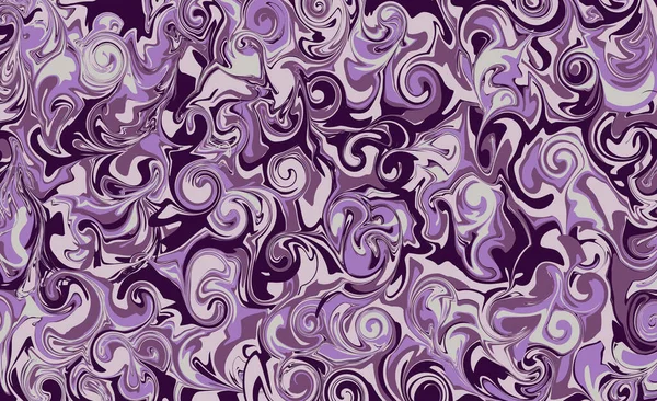 Textura abstracta líquida. Efecto de pintura giratoria. Ilustración vectorial. Fondo abstracto de mármol. Colores rosa y morado — Vector de stock