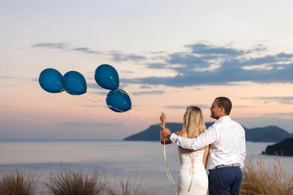 Bpair с воздушными шариками — стоковое фото