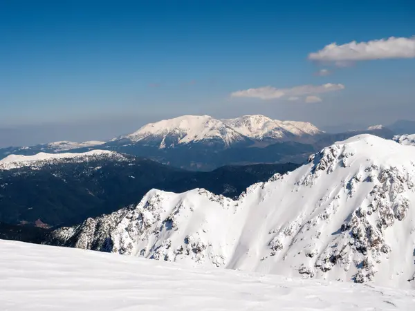 The top of the mountain Helmos in Kalavrita — Stock Photo, Image