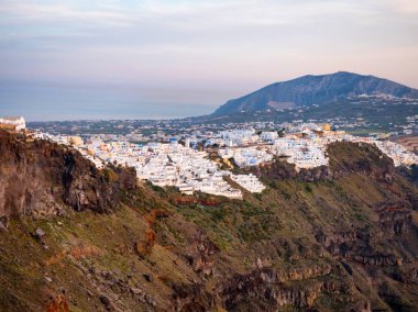 Santorini Adası'nın güzel manzara