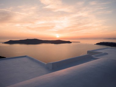 Santorini Adası'nın güzel manzara
