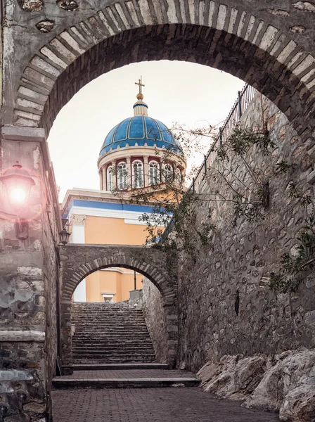 Gata i Syros island — Stockfoto