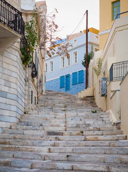 Ulica w Syros island — Zdjęcie stockowe