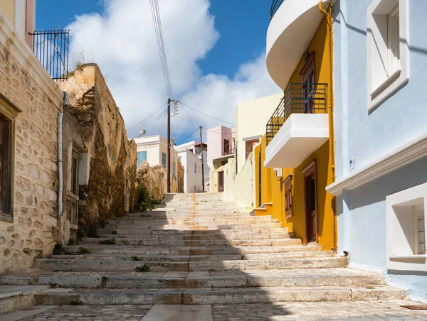 Rua na ilha de Syros — Fotografia de Stock