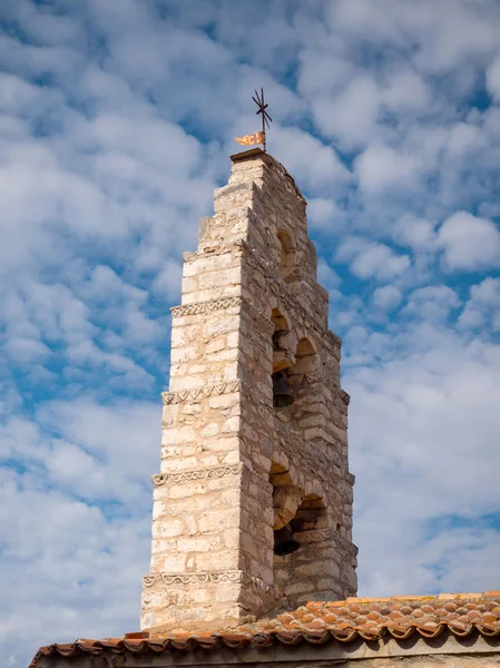 Stone Build Bell Tower Traditional Village Aeropoli — Stock Photo, Image