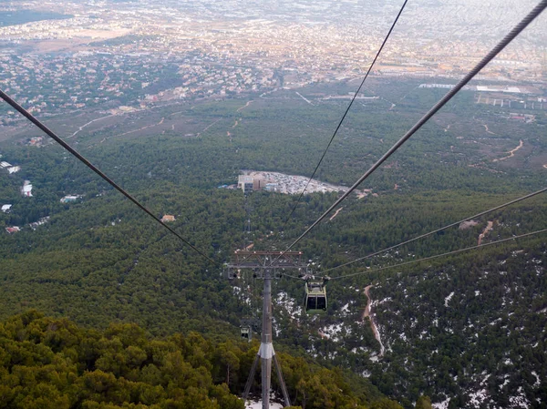 Vista Teleférico Regency Casino Mont Parnes Parnitha Mountain Attica Grécia — Fotografia de Stock