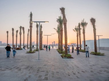 Abu Dhabi, Birleşik Arap Emirlikleri - 20 Aralık 2017: Louvre Musée du Louvre Abu Dabi modern tasarımı ile dış