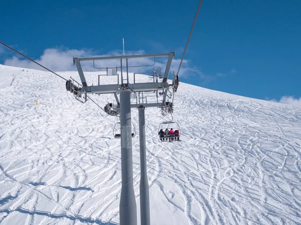 Ski lift on Parnassos ski resort — Stock Photo, Image