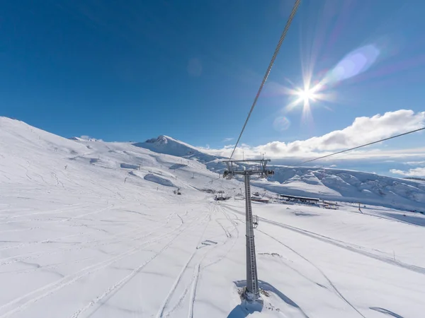 Skilift in Parnassos skigebied — Stockfoto