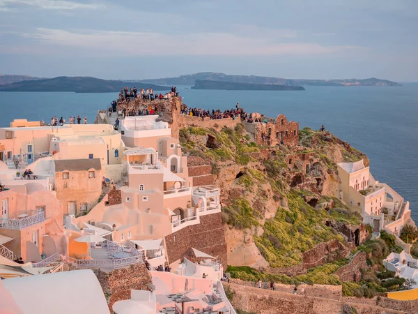 Puesta de sol en Oia, Santorini, Grecia —  Fotos de Stock