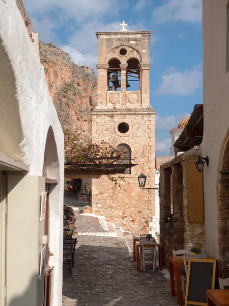 Średniowieczne Miasto Monemvasia Lakonia Grecja — Zdjęcie stockowe