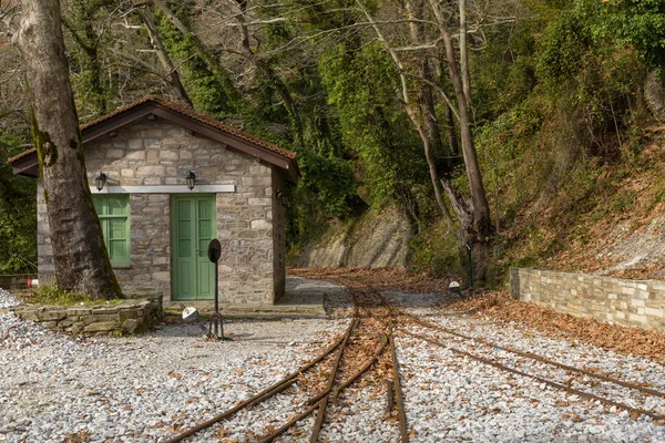 Beautiful Old Train Station Milies Village Pilio Greece — Stock Photo, Image