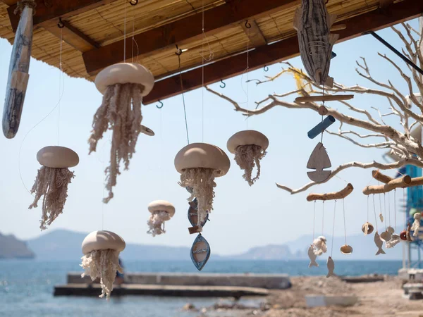 Yunanistan Milos Kentindeki Klima Köyünde Dekorasyonun Kapatılması — Stok fotoğraf