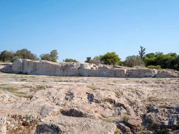 Vista Colina Pnyx Ruinas Zona Atenas Grecia — Foto de Stock
