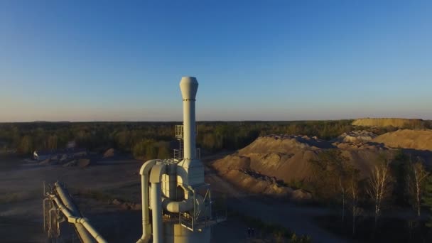 Aeria Granite Carrière coucher de soleil, gros plan — Video