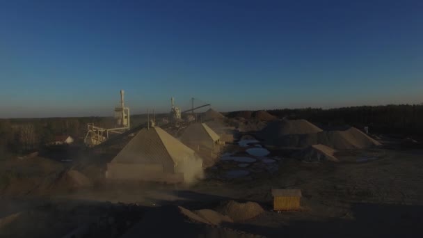 花崗岩採石場の日没、トップのビューアー — ストック動画