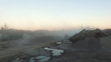 sis, hava ocağında kamyon