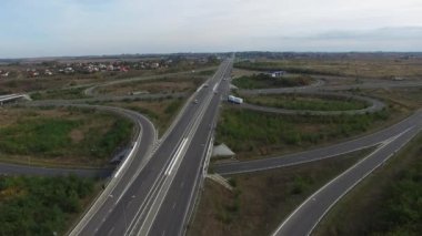 Ukrayna için yol havadan görünümü