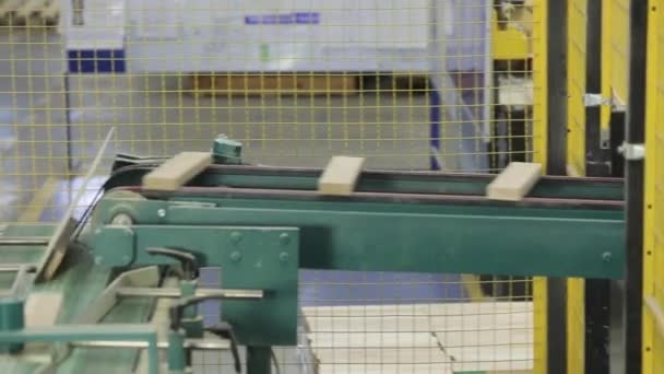 Fa padlóburkolatok gyártása — Stock videók