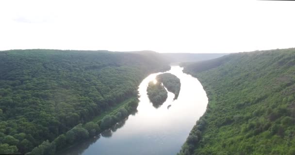 Aerial view of Yin and Yang islands ,panorama — Stock Video