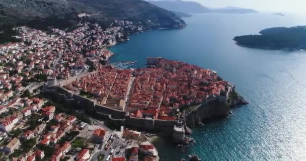 Аерофотозйомка Дубровника, Панорама — стокове відео