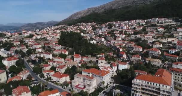 Mittlere Ansicht des Dubrovnik-Panoramas — Stockvideo