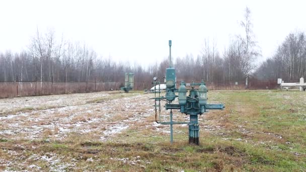 Gastransportsysteem, gasopslag en -pompen, winter 2019 — Stockvideo