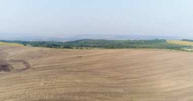 morning on the farm, prepared for planting crops, circular panorama summer 2019