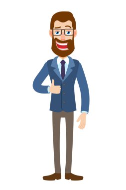 Başparmak hipster işadamı ortaya