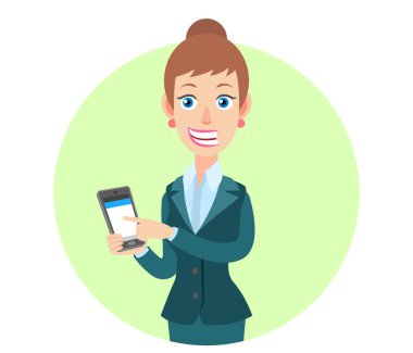 Cep telefonu kullanan iş kadını