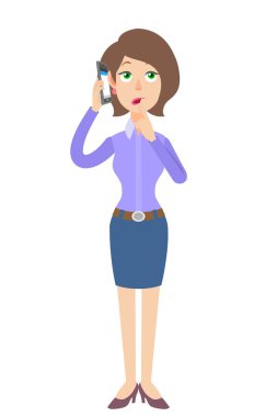 Cep telefonu üzerinde konuşurken ve onun parmak ile ayakta işkadını