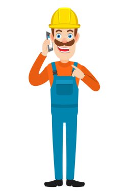 O görüşmeler cep telefonu onun parmak işaret Oluşturucu
