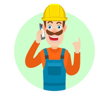 Cep telefonu üzerinde konuşurken ve yukarı dönük Oluşturucu