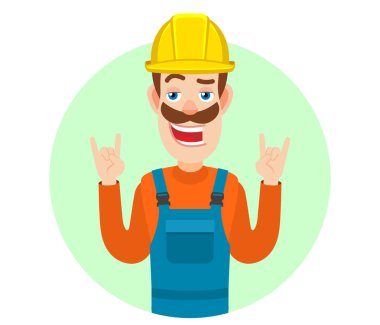 Rock and Roll işaret gösteren Oluşturucu