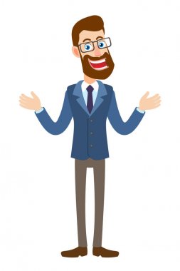 İşadamı birisi ağırlıyor