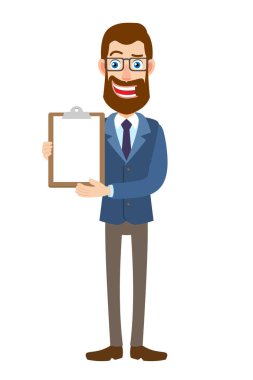 Hipster işadamı gösteren Pano