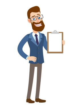 Hipster işadamı gösteren Pano