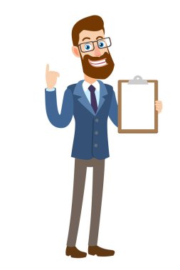 Pano gösterilen ve yukarı dönük yenilikçi iş adamı