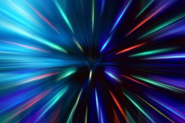 Farklı renklerdeki parlak ışıkların maskesi