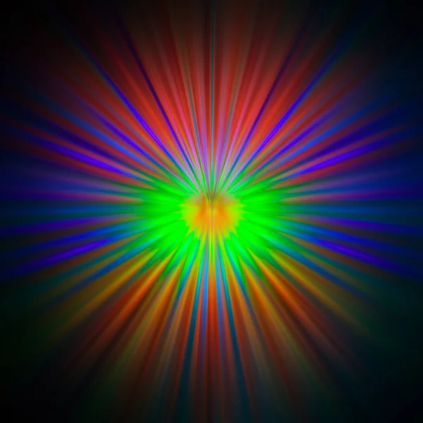 Veelkleurige Lichtstralen Schijnen Door Facetten Van Het Kristal — Stockfoto