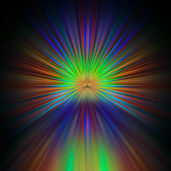 Різнокольорові Промені Світла Світяться Крізь Грані Кристала — стокове фото